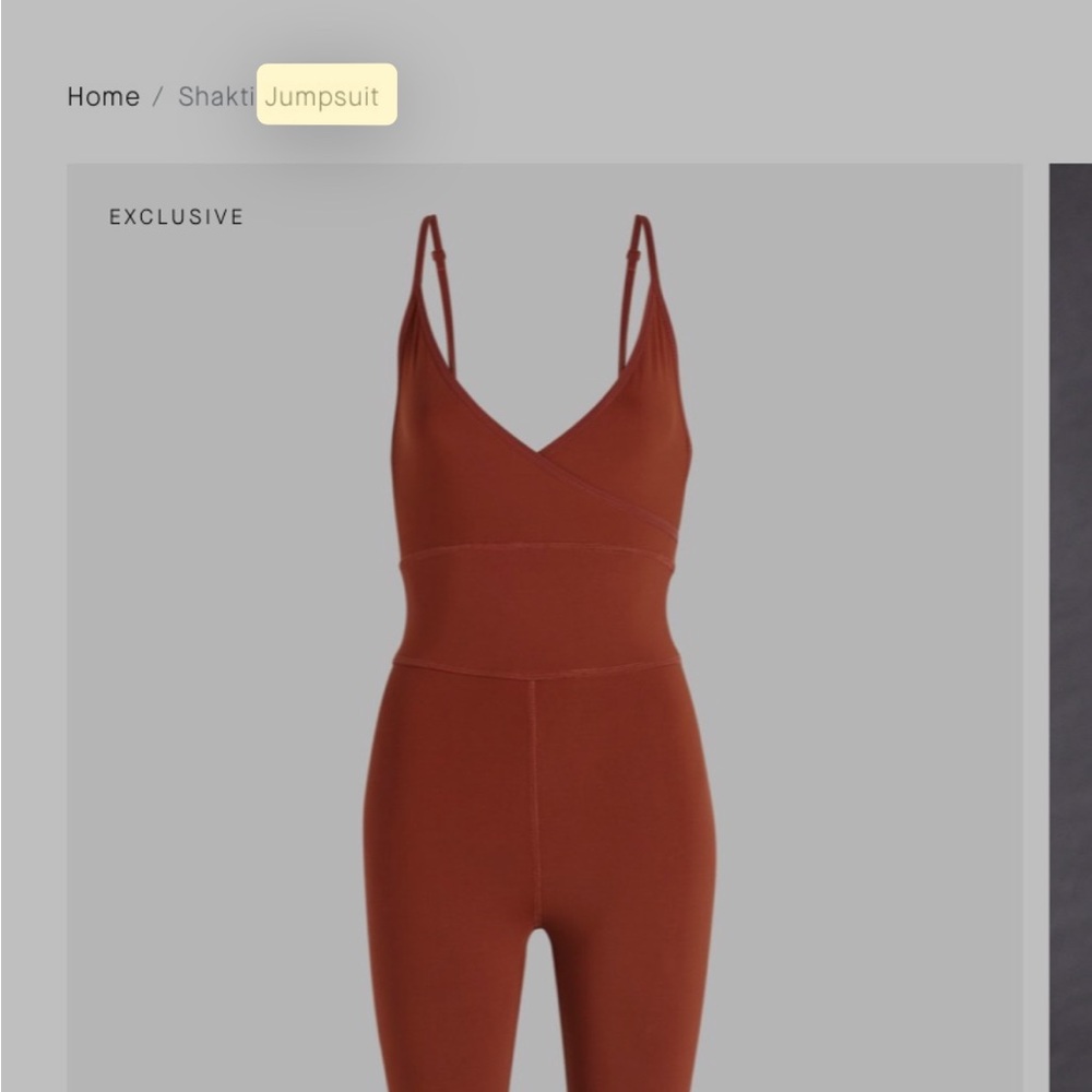 Bandier rust athleisure jumpsuit